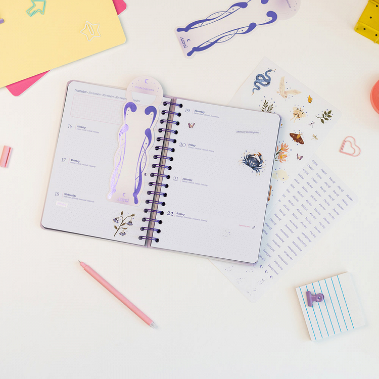 Hardcover Wire-O School Week-View Agenda 12 Months 2026/2027 15X21cm ASTRAL