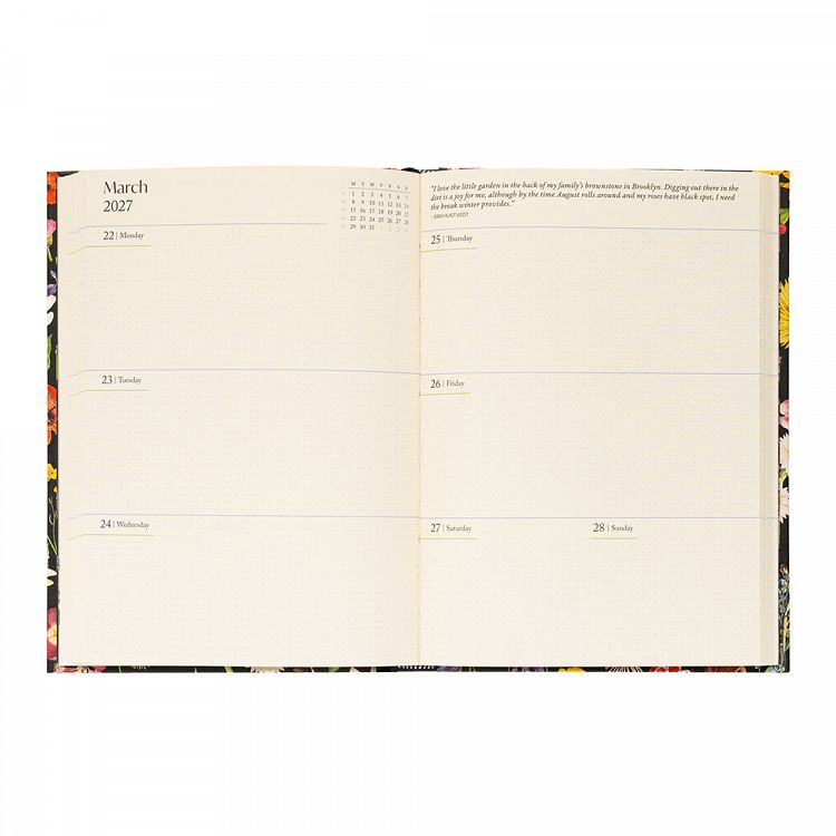 Hardcover School Weekly Agenda 17 Months 2026/2027 A5/15X21cm SLEEPLESS GARDEN
