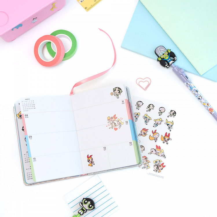 Hardcover School Weekly Agenda 17 Months 2026/2027 11x15,5cm THE POWERPUFF GIRLS