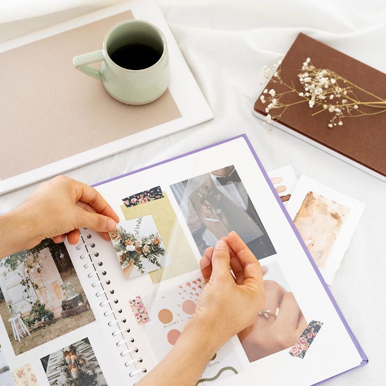 Photo Album 24X32cm with 30 Self-adhesive Sheets WILD FLOWERS