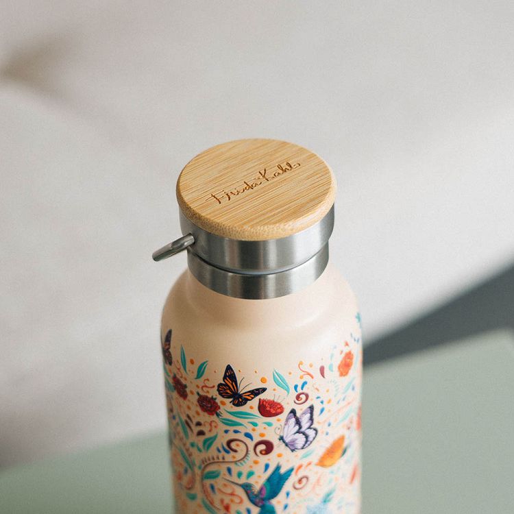 Metallic Bottle with Handle 500ml FRIDA KAHLO Viva la Vida