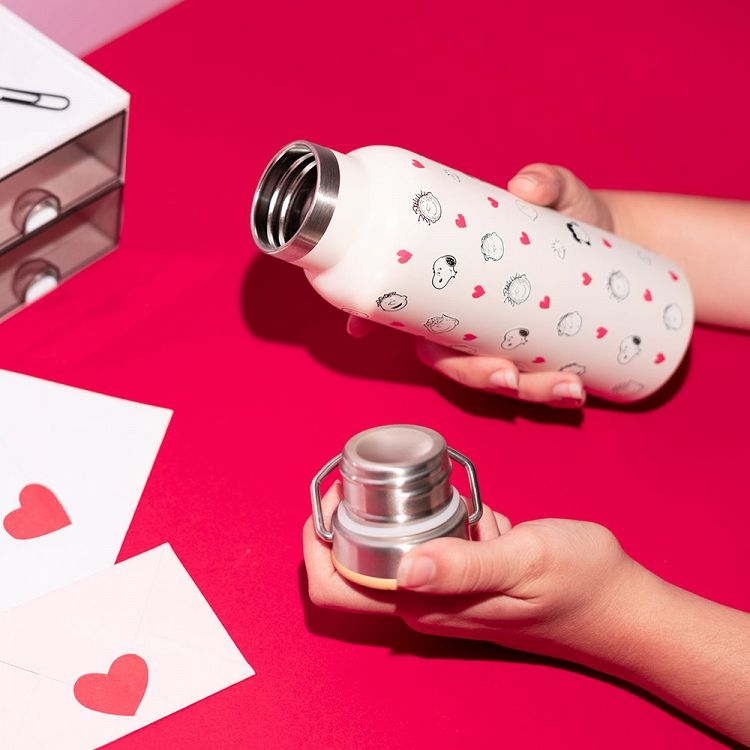 Μεταλλικό Μπουκάλι Θερμός με Λαβή 500ml SNOOPY Love Season