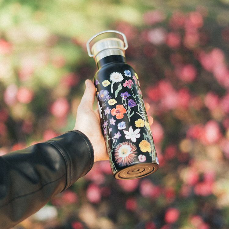 Metallic Bottle Thermos with Handle 500ml SLEEPLESS GARDEN
