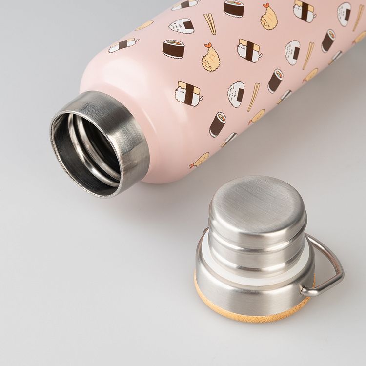 Μεταλλικό Μπουκάλι Θερμός με Λαβή 500ml PUSHEEN Sushi Roll