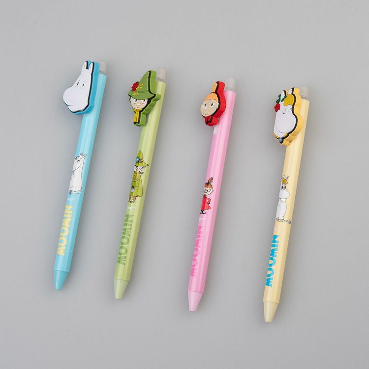 Display with 20 Erasable Gel Pens 0,7mm MOOMIN, with 3D figures in 4 designs
