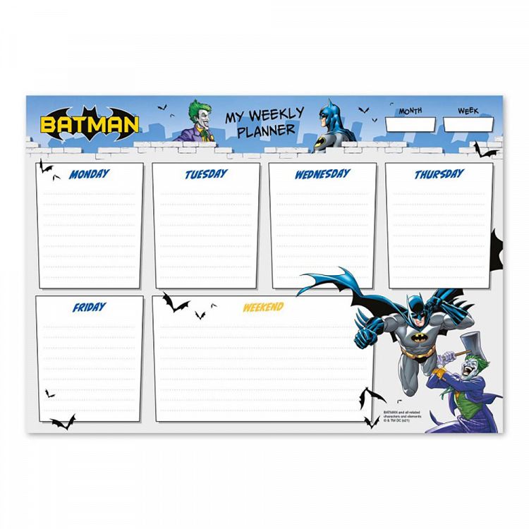 Weekly Planner Notepad A4/21Χ29cm DC COMICS Batman