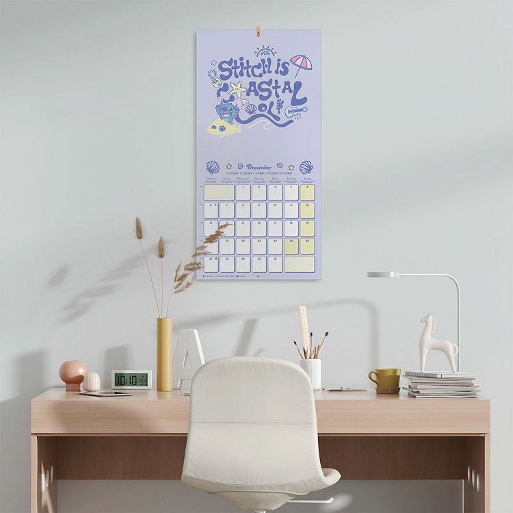 Wall Calendar 2027 30X30cm DISNEY STITCH