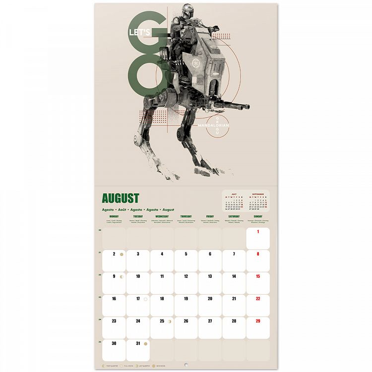 Wall Calendar 2027 30X30cm STAR WARS THE MANDALORIAN AND GROGU