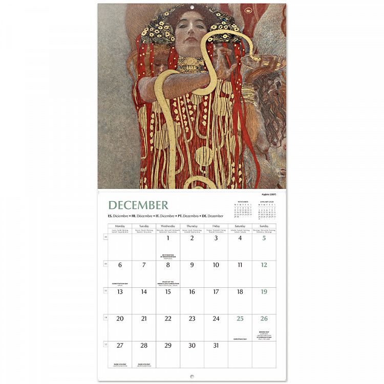 Wall Calendar 2027 30X30cm GUSTAV KLIMT