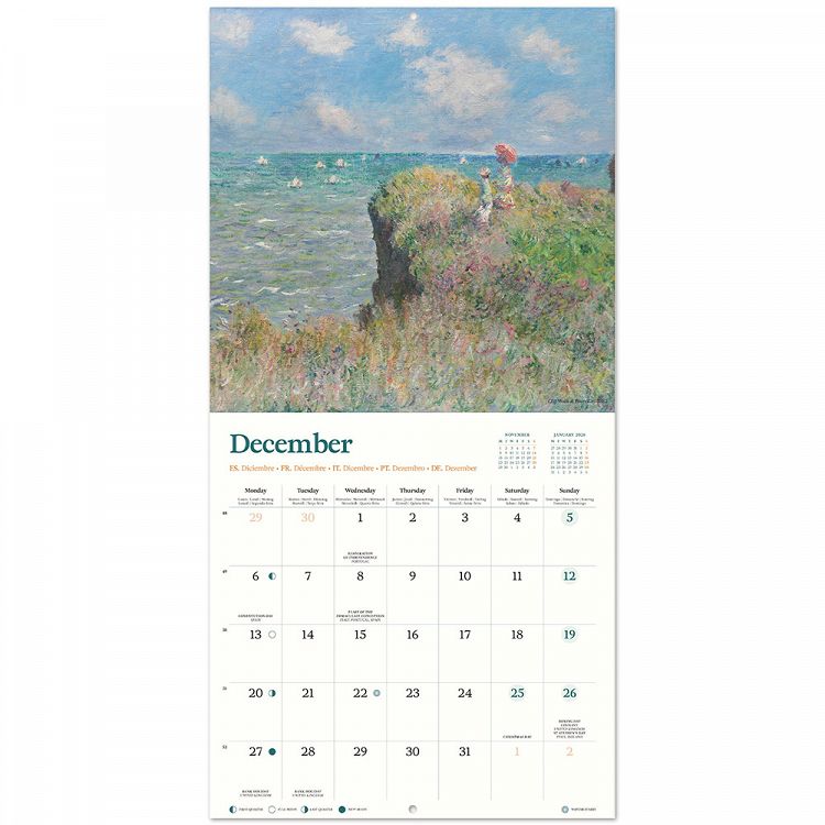 Wall Calendar 2027 30X30cm MONET