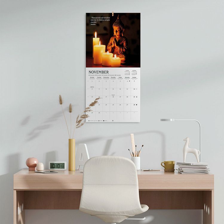 Wall Calendar 2027 30X30cm FENG SHUI & MEDITATION