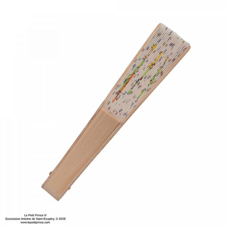 Foldable Fan THE LITTLE PRINCE (White)