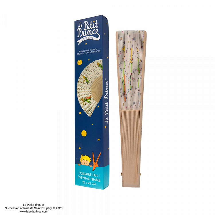 Foldable Fan THE LITTLE PRINCE (White)