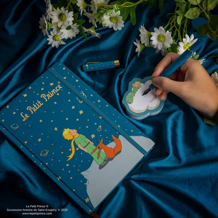 Premium Τετράδιο Α5 με Σκληρό Εξώφυλλο με Στυλό & Memo Pad THE LITTLE PRINCE