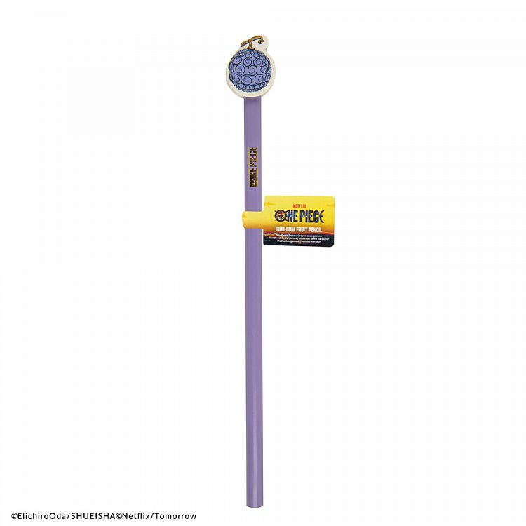 Display 20 Pencils with eraser ONE PIECE (5 pieces of 3 designs) - (Anime Collection)