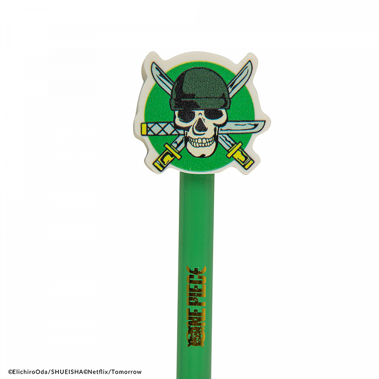 Display 20 Pencils with eraser ONE PIECE (5 pieces of 3 designs) - (Anime Collection)