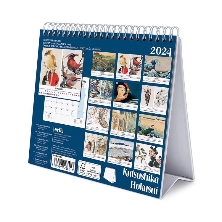 Deluxe Desk Calendar 2024 HOKUSAI