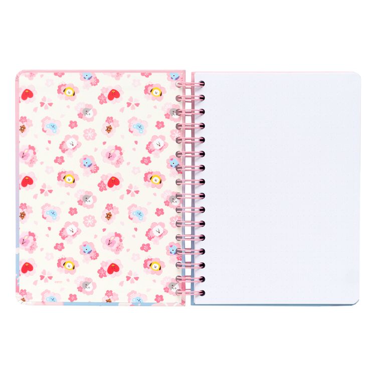 Notebook Hardcover Spiral Bullets A5/15X21 BT21 Cherry Blossom