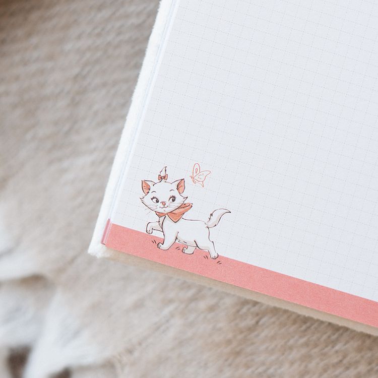 Notebook Plush Cover A5/15X21 96 sheets DISNEY The Aristocats Bonjour Marie