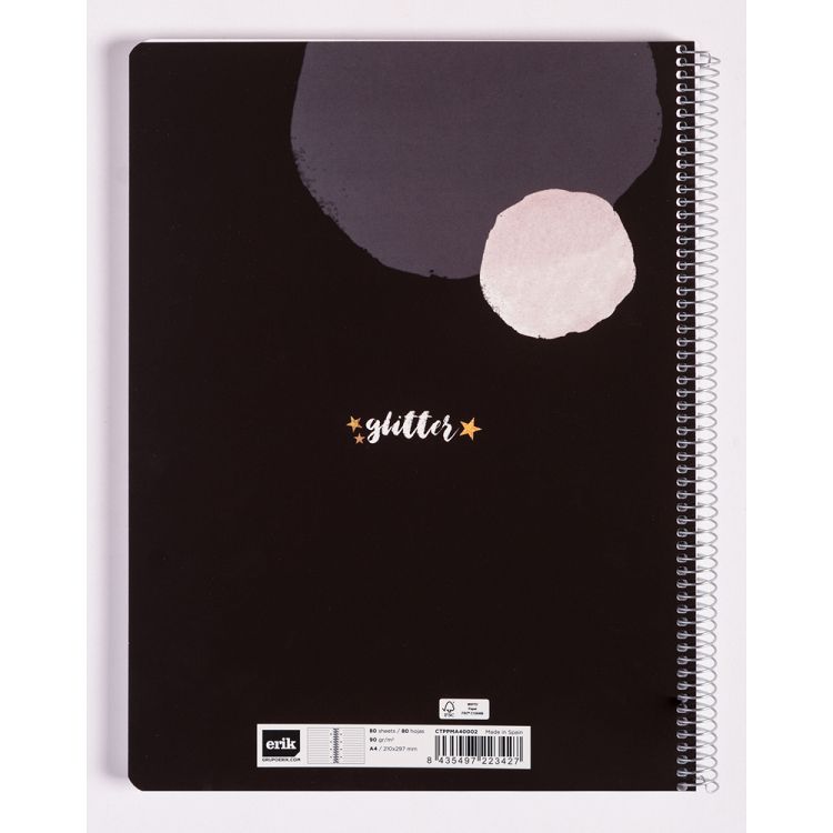 Notebook A4 PP Microperforated GLITTER Gold dreams