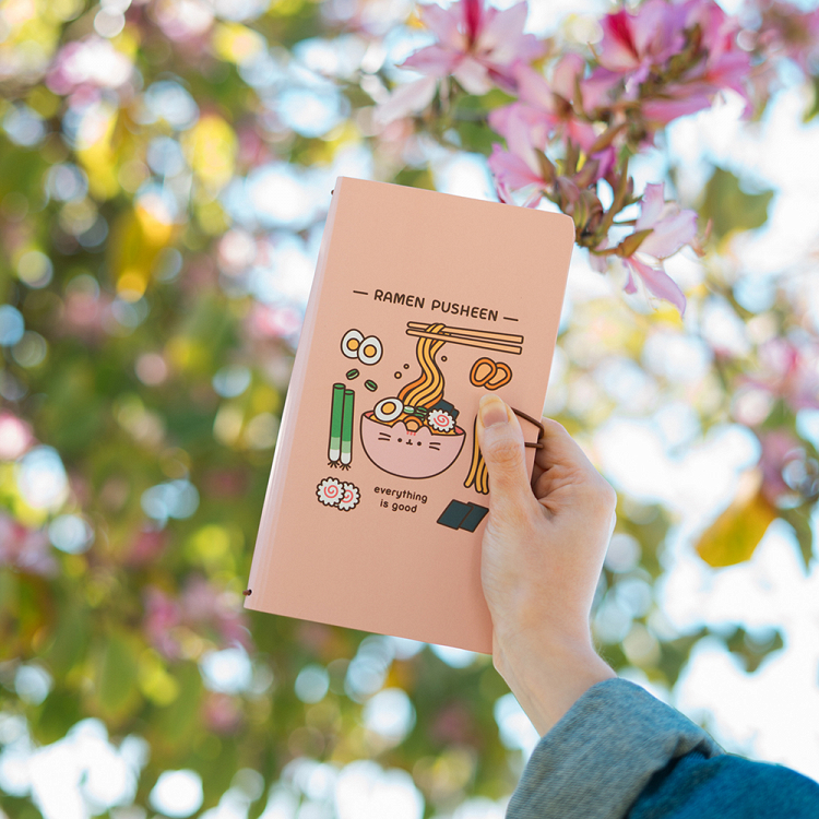 Triple Soft Cover Travel Notebook 13X22 PUSHEEN Sushi Roll
