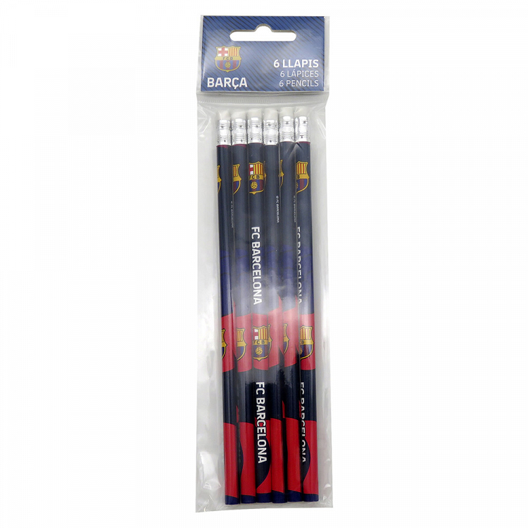 6 Pencils Set FC BARCELONA