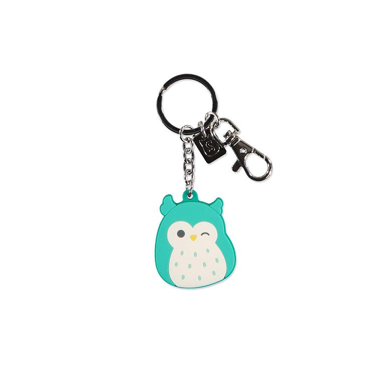 Rubber Keychain SQUISHMALLOWS Winston the Teal Owl