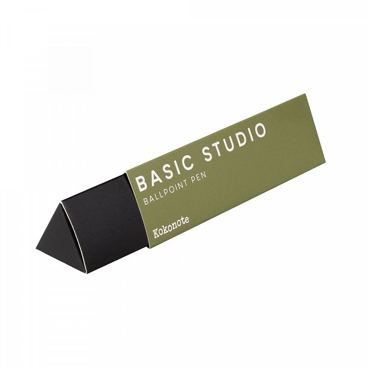 Ballpoint Pen 0,70mm KOKONOTE BASIC STUDIO Pistachio Pesto with Gold Plated Finish