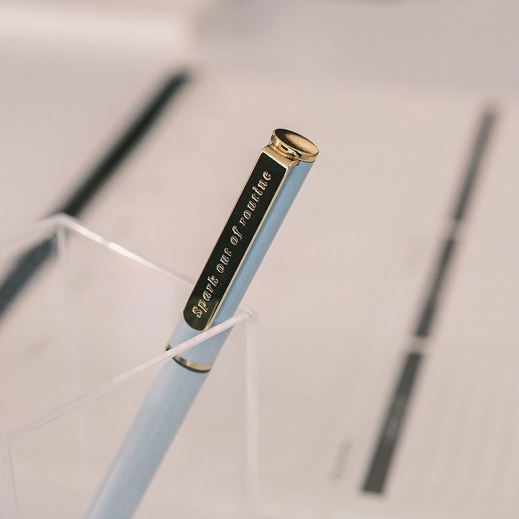 Ballpoint Pen 0,70mm KOKONOTE BASIC STUDIO Cloudy Sky with Gold Plated Finish