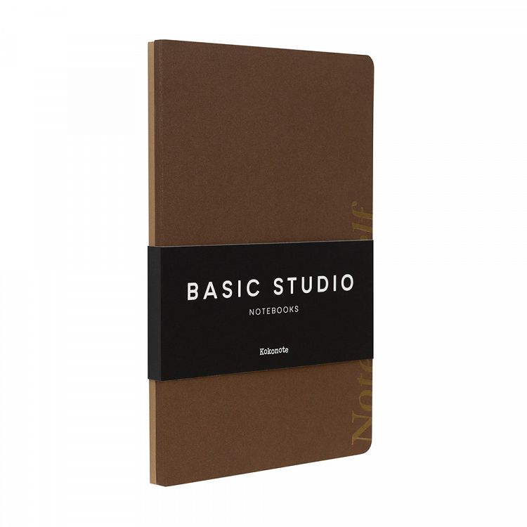 Pack of 2 Notebooks Α5 KOKONOTE BASIC STUDIO Almond Mocha