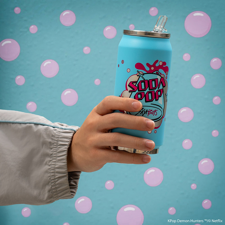 Metallic Cup with straw Hot&Cold 500ml K-POP DEMON HUNTERS Soda Pop Can