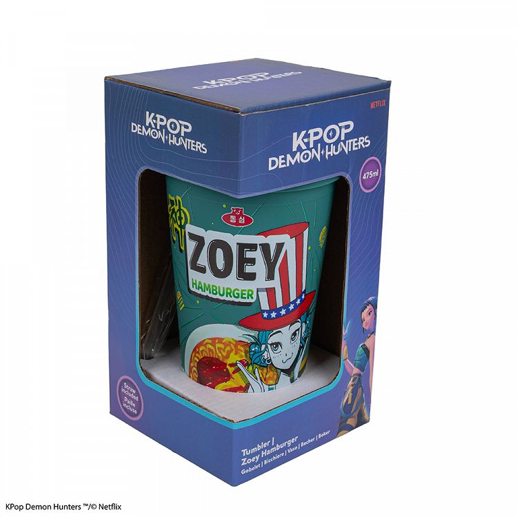 Ποτήρι με Καλαμάκι 475ml K-POP DEMON HUNTERS Zoey Hamburger