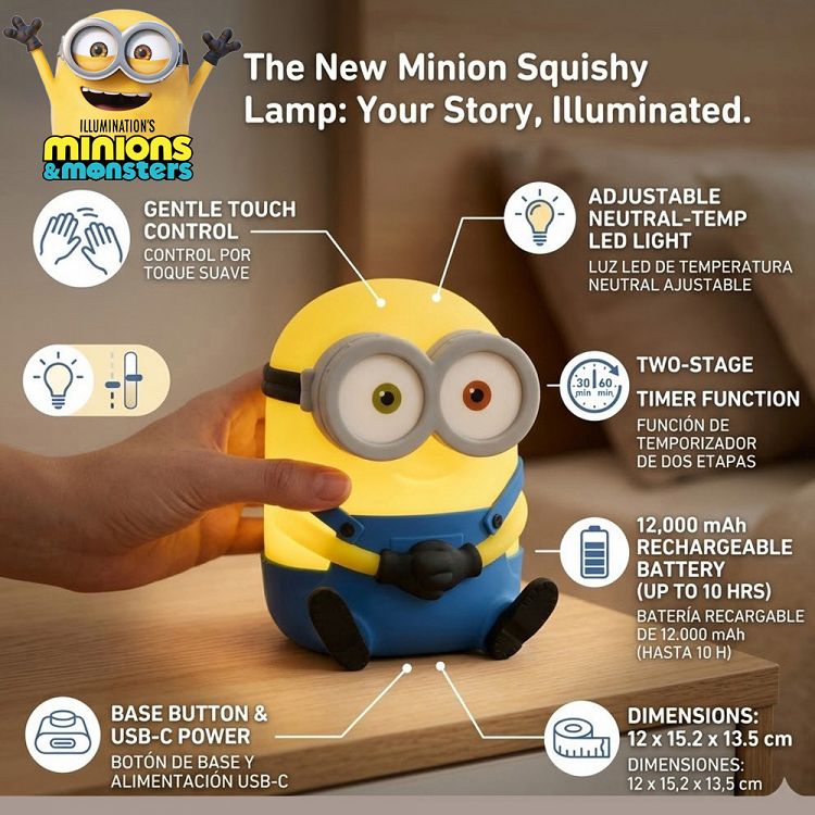 Φορητό Φωτιστικό Squishy MINIONS