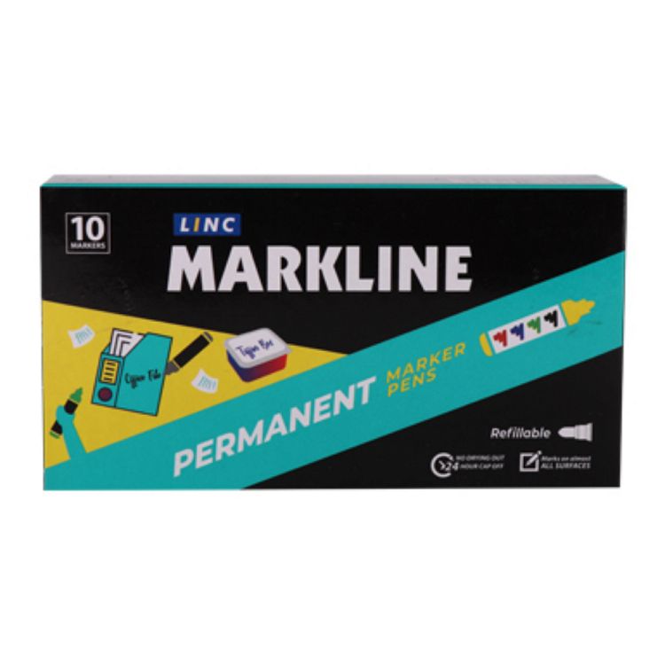 Permanent Marker LINC Markline/black 10pcs