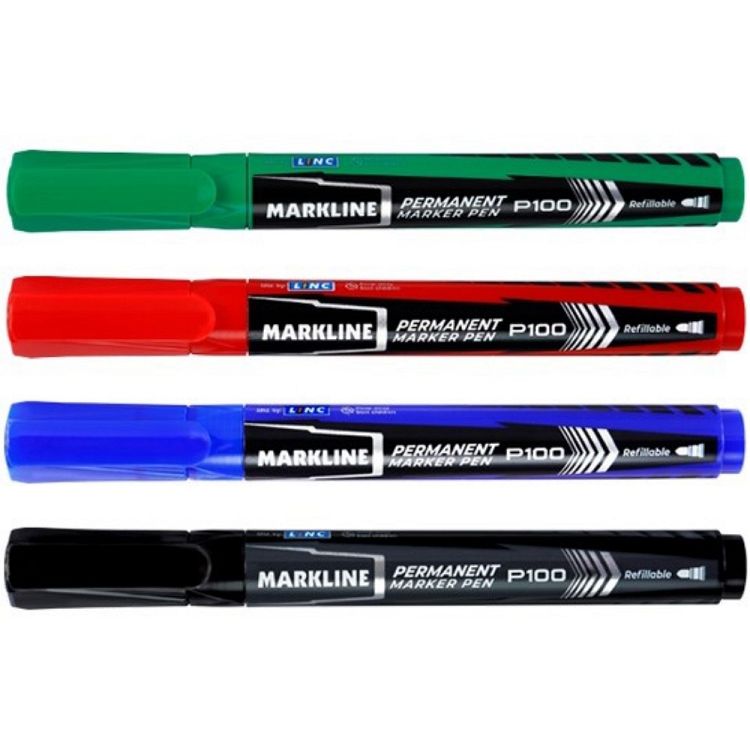 Permanent Marker LINC Markline/red 10pcs