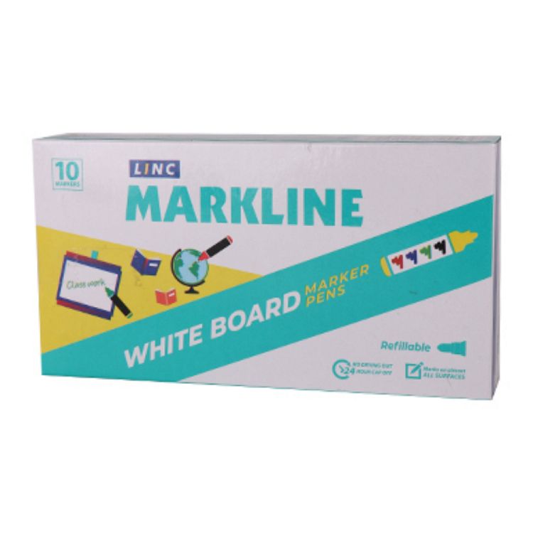 Μαρκαδόρος Ασπροπίνακα LINC Markline/κόκκινο 10τμχ