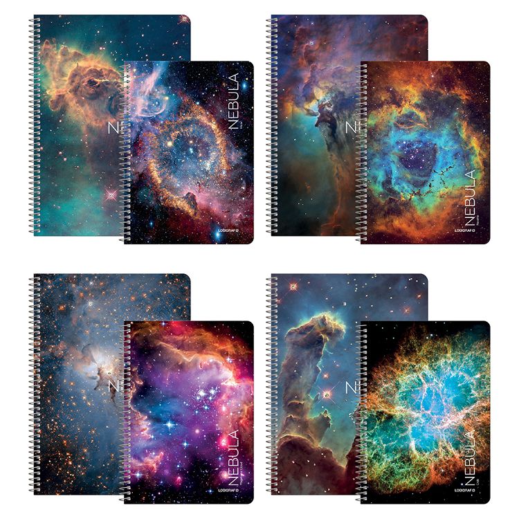NEBULA Τετράδιο Σπιράλ Wirelock Β5/17Χ25 2 Θέματα 60 Φύλλα 10τμχ