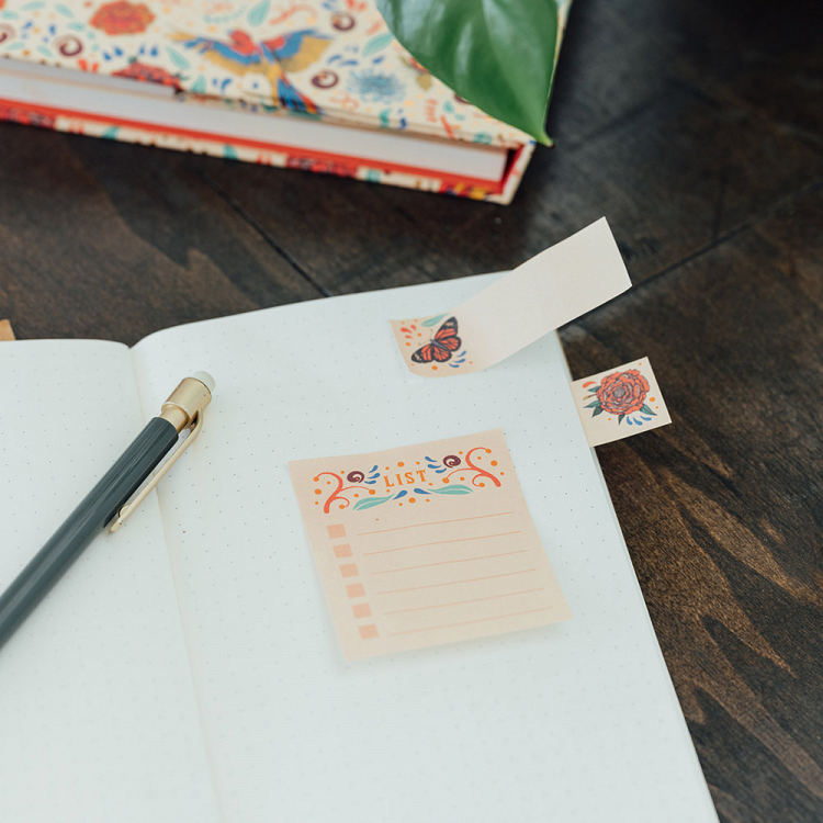 Weekly Planner Notepad 19Χ17cm with Sticky Notes FRIDA KAHLO Viva La Vida