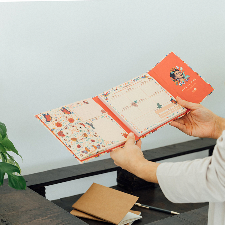 Weekly Planner Notepad 19Χ17cm with Sticky Notes FRIDA KAHLO Viva La Vida