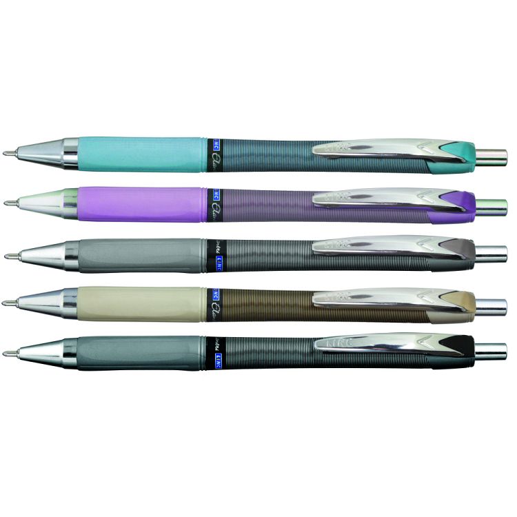 Ball pen LINC Elantra/μπλε, Κουτί 12τμχ, σε 5 μεταλιζέ χρώματα
