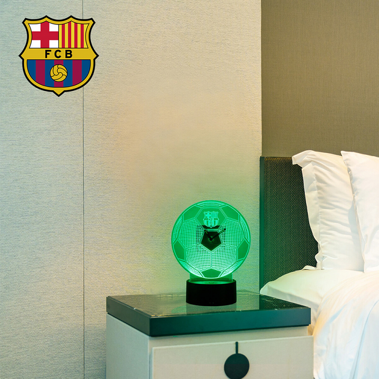 Επιτραπέζιο Ρολόι με LED φως FC BARCELONA