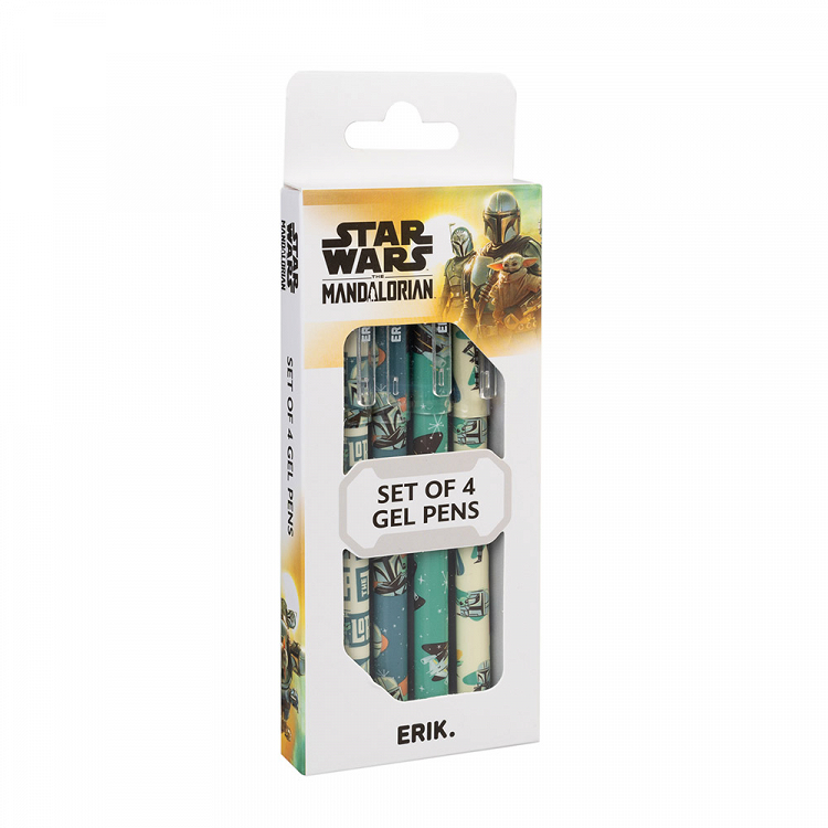 Στυλό που σβήνει σε 4 Χρώματα Σετ 4 τεμαχίων STAR WARS THE MANDALORIAN
