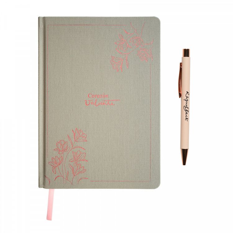 Premium Notebook A5 with 96sh of 100gr and Pen RAQUEL BECK
