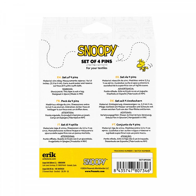 4 Badge Pack SNOOPY