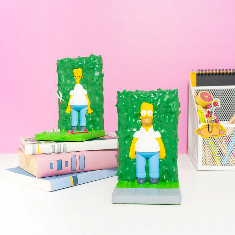 Set of 2 Resin Bookends 11cm THE SIMPSONS Homer Bush