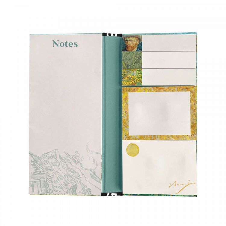 Notepad 8Χ17cm with Sticky Notes in 6 sizes VAN GOGH MUSEUM