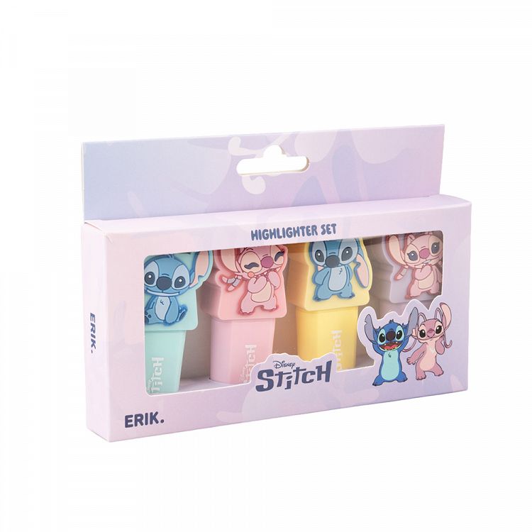 Σετ 4 Υπογραμμιστές (Highlighters) με 3D Topper DISNEY STITCH