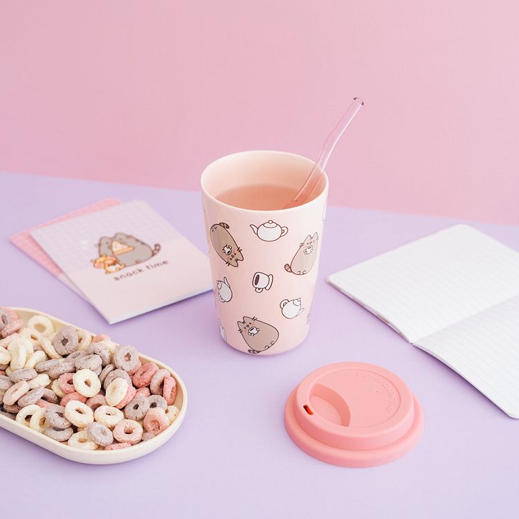 Κεραμική Κούπα Ταξιδιού 400ml με Καπάκι PUSHEEN Moments Collection
