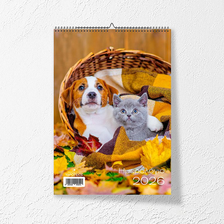Month Planner 2026 17Χ24, 3 designs with Animals