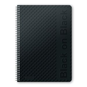 BLACK ΟΝ BLACK Wirelock Notebook A4/21Χ29 2 Subjects 60 Sheets 10pcs